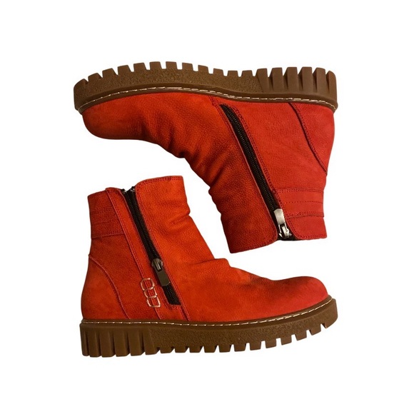 SPRING STEP SHOES addlyn bootie in red nubuck size 37 - Picture 2 of 6